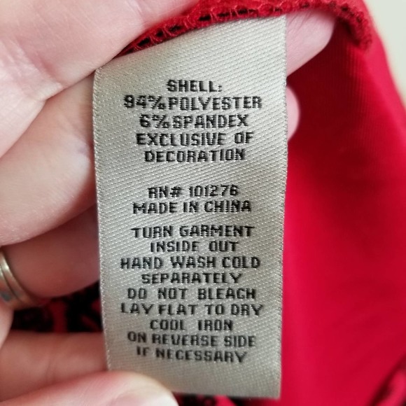 ECI Red & Black Mesh Cutout Damask Sheath Dress 12 - Picture 5 of 8